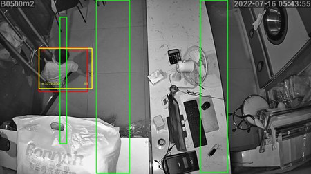 AI視頻聯(lián)網(wǎng)報警系統(tǒng)記錄下的一幕“縮骨功”